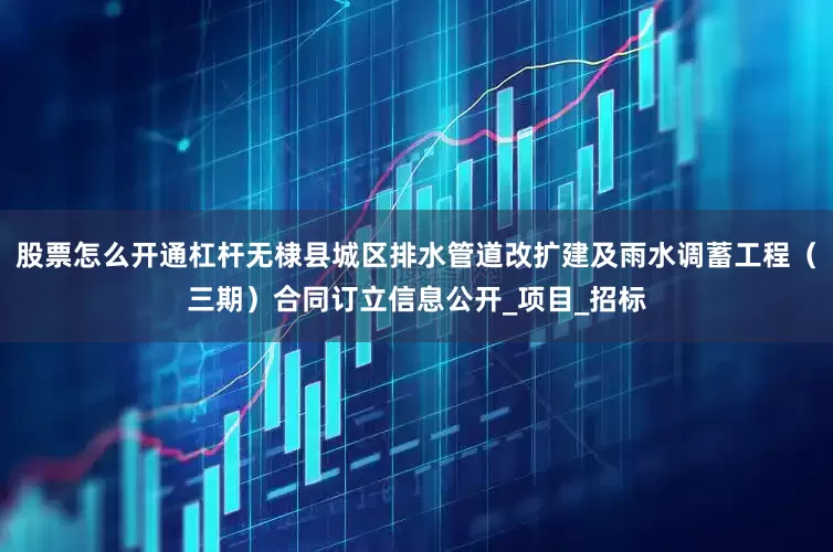股票怎么开通杠杆无棣县城区排水管道改扩建及雨水调蓄工程（三期）合同订立信息公开_项目_招标