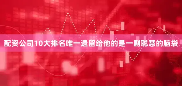 配资公司10大排名唯一遗留给他的是一副聪慧的脑袋